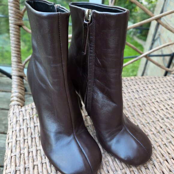 Never Worn Ankle Leather Boots Zara - Picture 6 of 15